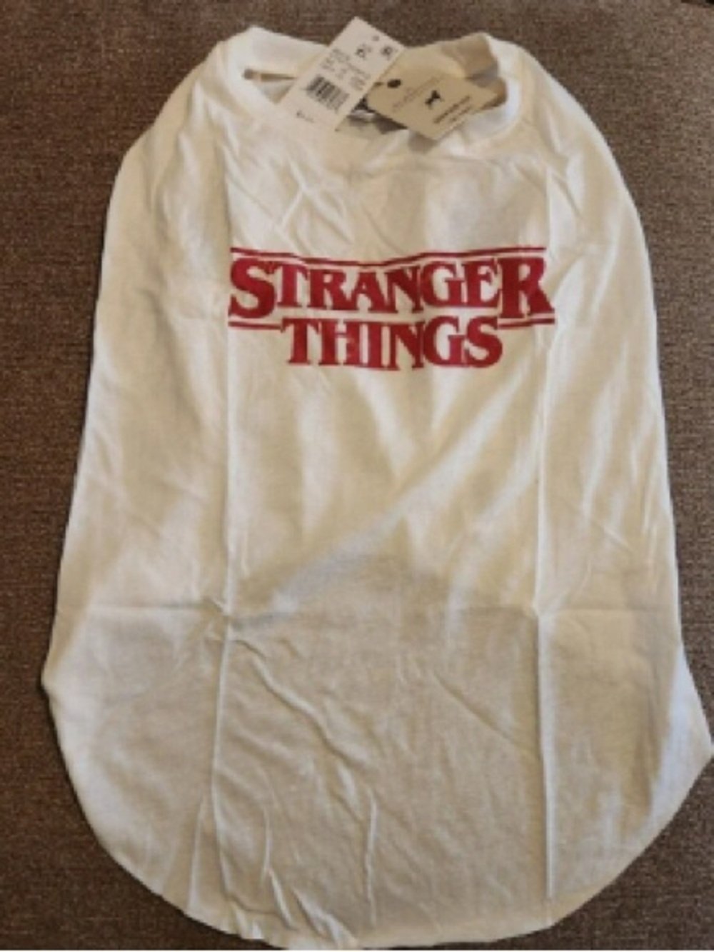 Kids White Graphic Tee with Red Logo